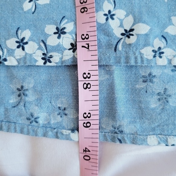 Draper James x Lands' End Blue Floral Long Sleeve Dress - Picture 9 of 9